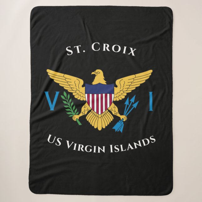 Couverture Sherpa Drapeau des îles Vierges américaines St. Croix USV (Devant)