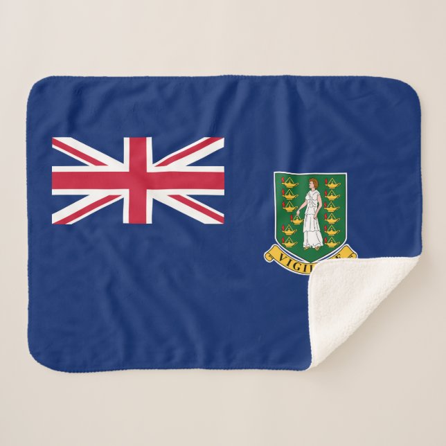Couverture Sherpa Drapeau des îles Vierges britanniques (Devant (Horizontal))