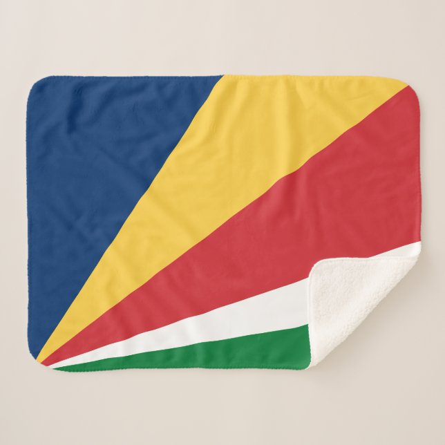 Couverture Sherpa Drapeau des Seychelles (Devant (Horizontal))