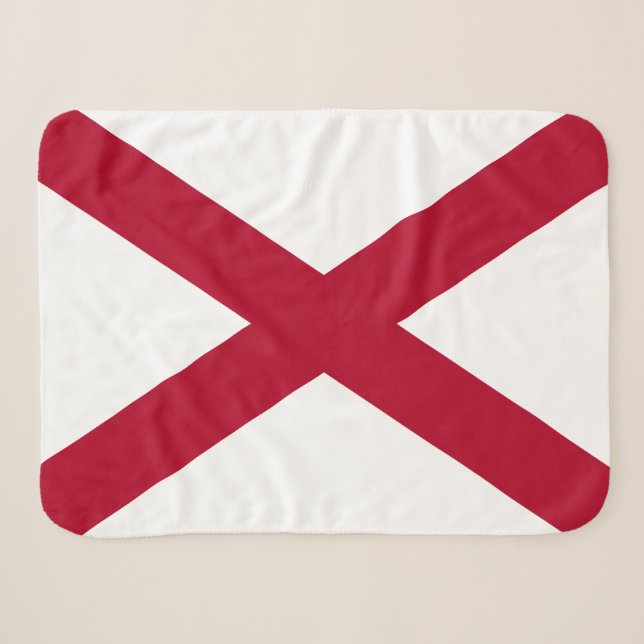 Couverture Sherpa Drapeau d'État de l'Alabama (Devant (Horizontal))