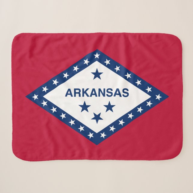Couverture Sherpa Drapeau d'État de l'Arkansas (Devant (Horizontal))