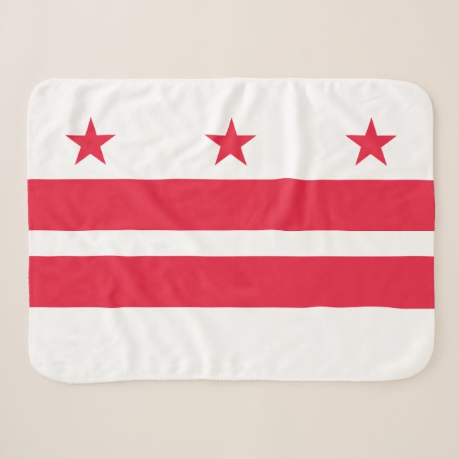 Couverture Sherpa Drapeau d'État de Washington DC (Devant (Horizontal))