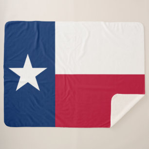 Couverture Sherpa Drapeau d'État texan (Texas)