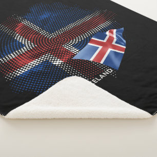 Couverture Sherpa Drapeau d'Islande