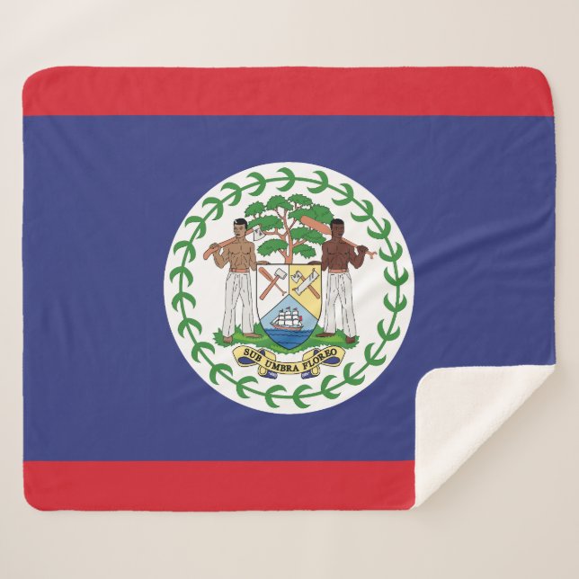 Couverture Sherpa Drapeau du Belize (Devant (Horizontal))