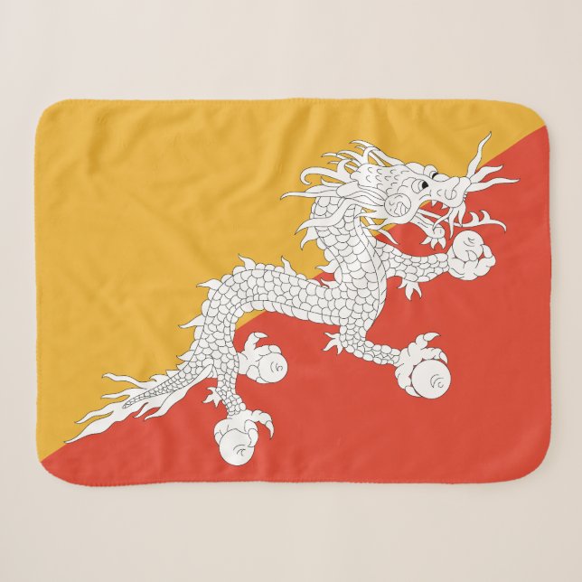 Couverture Sherpa Drapeau du Bhoutan patriotique (Devant (Horizontal))