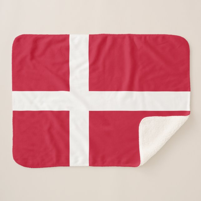 Couverture Sherpa Drapeau du Danemark (Devant (Horizontal))