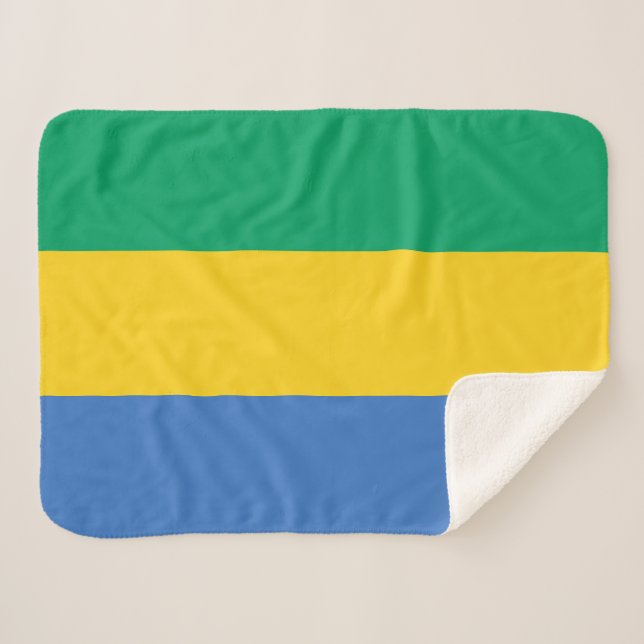 Couverture Sherpa Drapeau du Gabon (Devant (Horizontal))