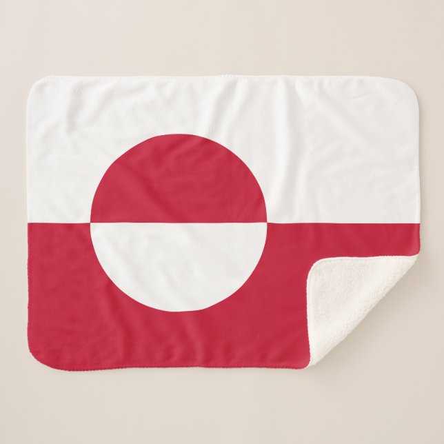 Couverture Sherpa Drapeau du Groenland (Devant (Horizontal))