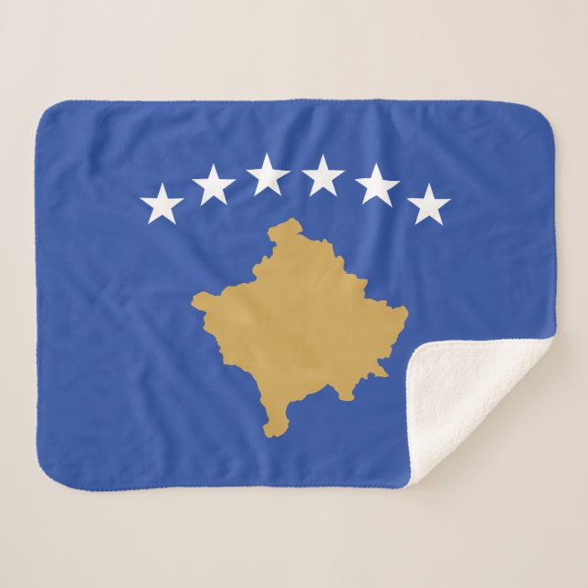 Couverture Sherpa Drapeau du Kosovo (Devant (Horizontal))