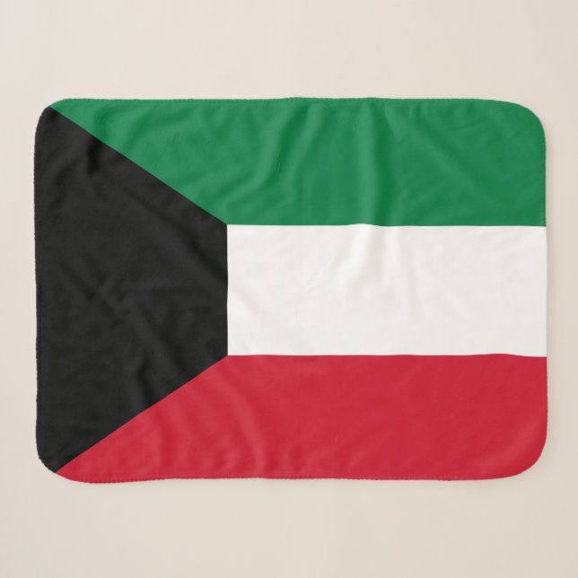 Couverture Sherpa Drapeau du Koweït (Devant (Horizontal))