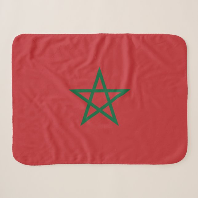 Couverture Sherpa Drapeau du Maroc (Devant (Horizontal))