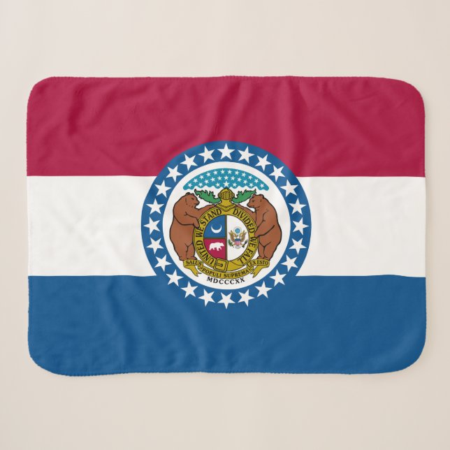 Couverture Sherpa Drapeau du Missouri (Devant (Horizontal))