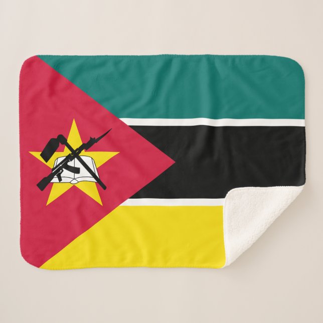 Couverture Sherpa Drapeau du Mozambique (Devant (Horizontal))