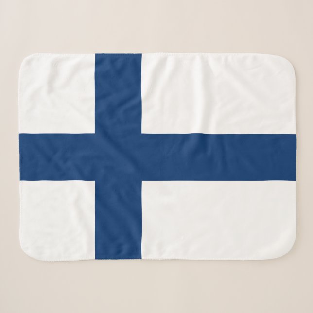 Couverture Sherpa Drapeau Finlande (Devant (Horizontal))
