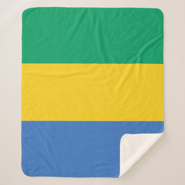 Couverture Sherpa Drapeau Gabon (Devant)