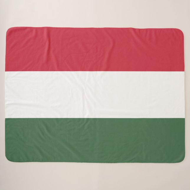 Couverture Sherpa Drapeau hongrois (Devant (Horizontal))