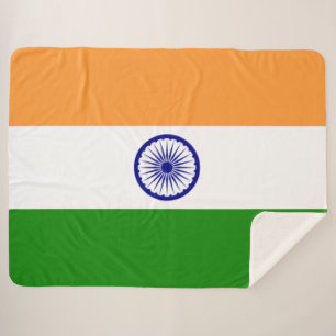 Couverture Sherpa Drapeau indien (Inde) (Pays d'Asie du Sud) (Bharat