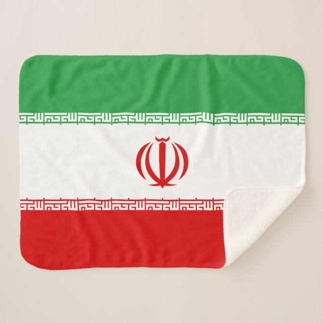 Couverture Sherpa Drapeau Iran (Devant (Horizontal))