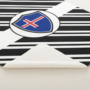Couverture Sherpa Drapeau islandais