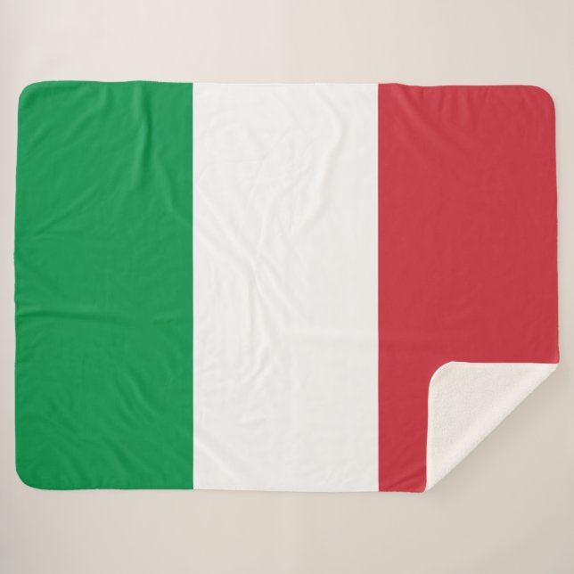 Couverture Sherpa Drapeau italien (Italie) (Devant (Horizontal))