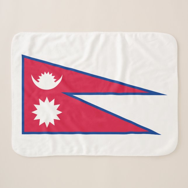 Couverture Sherpa Drapeau népalais (Devant (Horizontal))