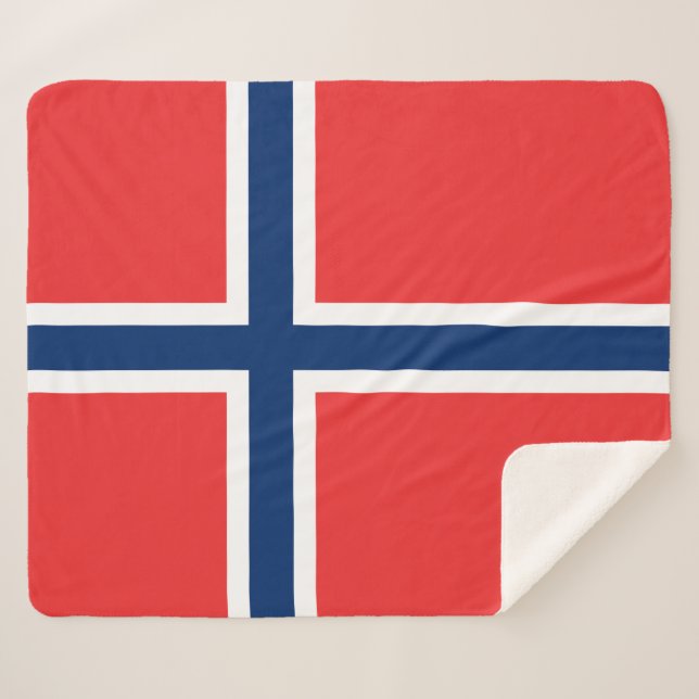 Couverture Sherpa Drapeau norvégien (Devant (Horizontal))