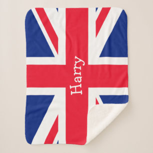 Couverture Sherpa Drapeau personnalisé de la Grande-Bretagne Union J