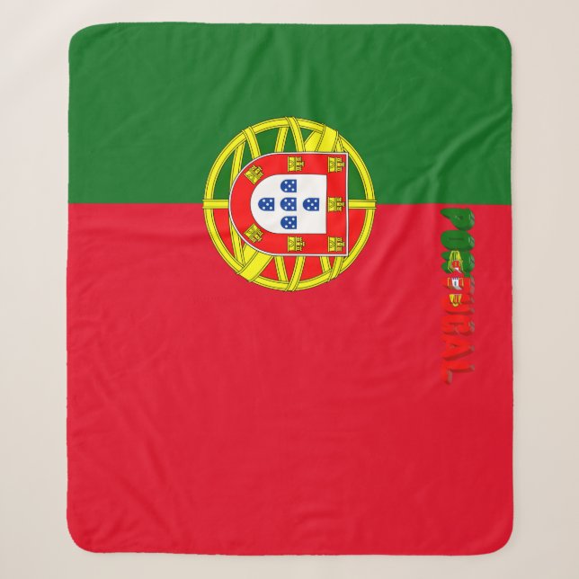Couverture Sherpa Drapeau portugais (Devant)
