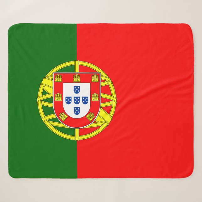 Couverture Sherpa Drapeau portugais (Portugal) (Devant (Horizontal))