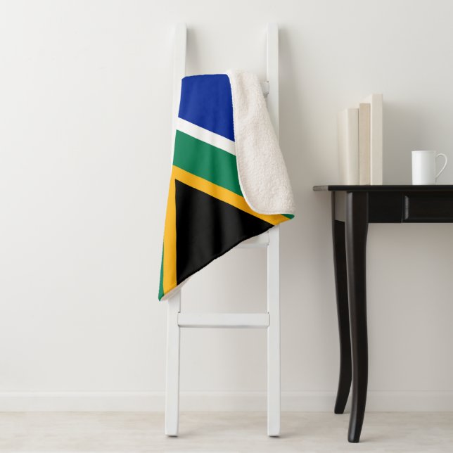 Couverture Sherpa drapeau sud-africain (En situation)