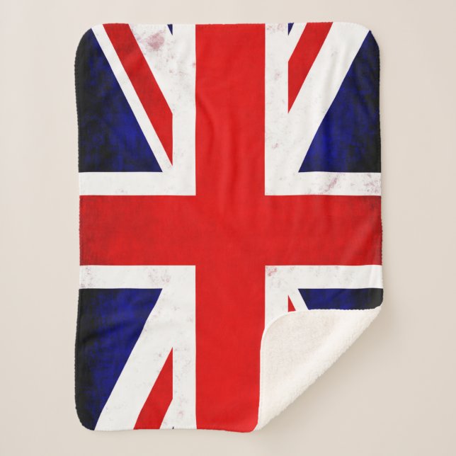 Couverture Sherpa Drapeau Union Jack britannique (Devant)