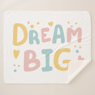 Couverture Sherpa Dream Big Pastel Hearts