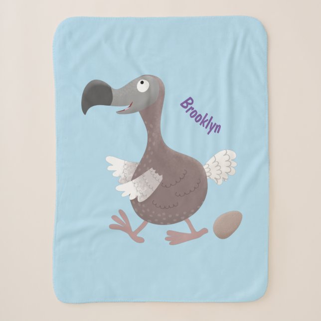 Couverture Sherpa Drôle dessin animé d'oiseau de dodo (Devant)