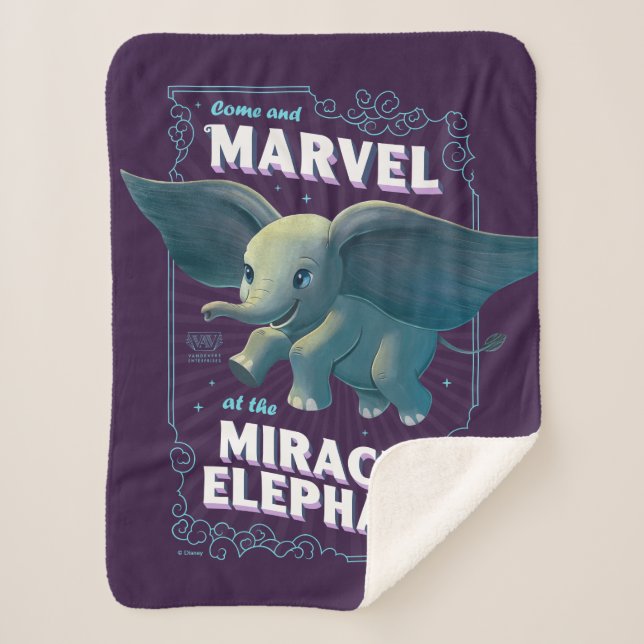 Couverture Sherpa Dumbo| Venez Vous Émerveiller À L'Éléphant Miracle (Devant)