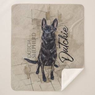 Couverture Sherpa Dutch Shepherd - Illustration utchie
