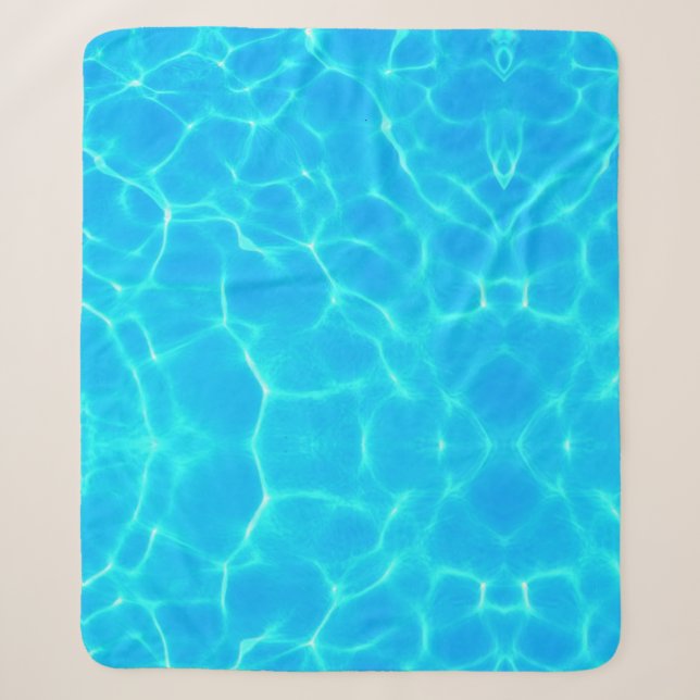 Couverture Sherpa Eau de mer turquoise transparente Aqua (Devant)