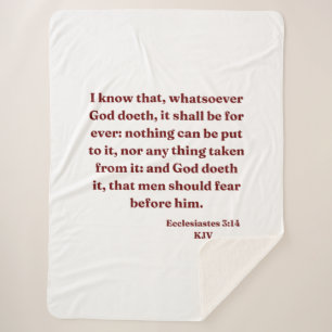 Couverture Sherpa Ecclésiaste 3:14 KJV Bible Verse