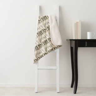 Couverture Sherpa Éclat blanc noir beige crème de paix de rêve