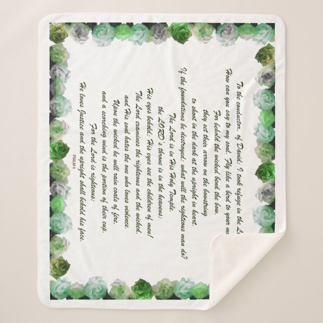 Couverture Sherpa Écriture, Psaume 11, Verse de la Bible, (Devant)