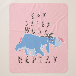 Couverture Sherpa Eeyore   Répéter le travail du sommeil
