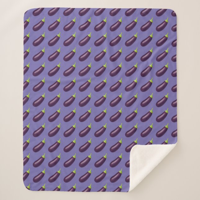 Couverture Sherpa Eggplant Emoji (Devant)