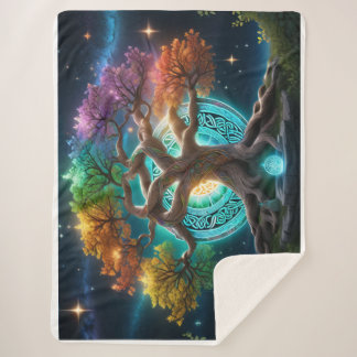 Couverture Sherpa Élégance celtique : L'arbre de vie dévoilé