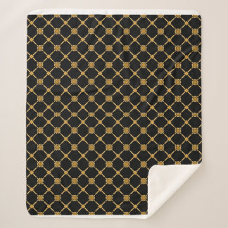 Couverture Sherpa Élégance du treillis doré
