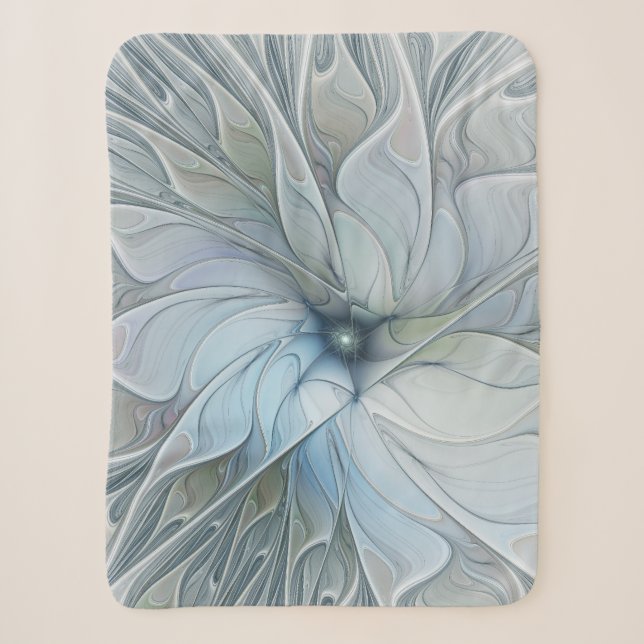 Couverture Sherpa Elegant Beauty Modern Abstract Fractal Art Flower (Devant)