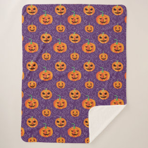 Couverture Sherpa Élégant Jack O'Lanterns