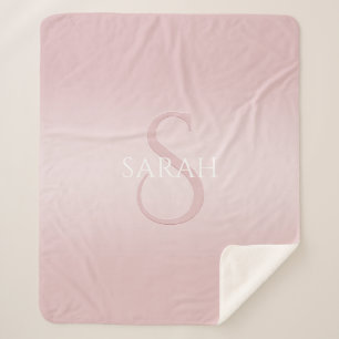 Couverture Sherpa Élégant Monogramme moderne