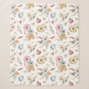 Couverture Sherpa Elégant Motif d'aquarelle d'automne
