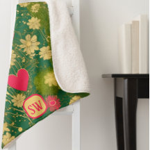 Élégante Saint-Valentin, monogramme, mousse