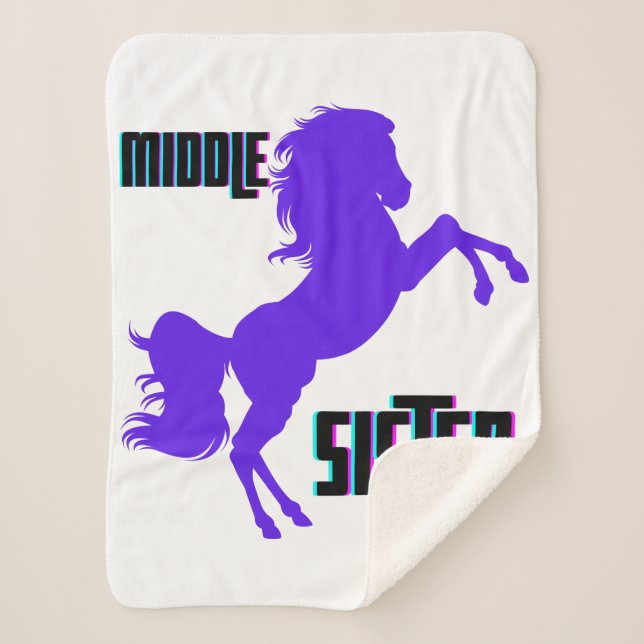 Couverture Sherpa Élevage de pony pourpre de soeur moyenne (Devant)
